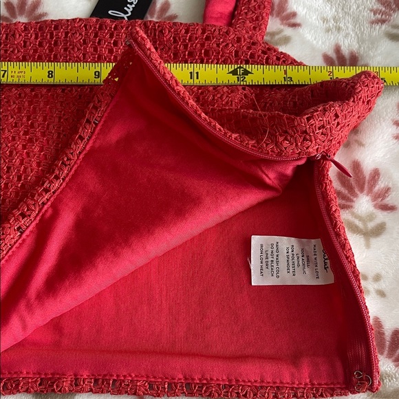 Red Crochet Two-Piece Set - Picture 8 of 9